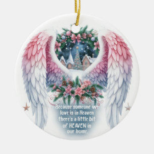 Himmel in unserer Zuhause Angel Wings Keramik Ornament