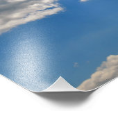 Himmel ist blau und weiße Wolken kommen vorbei Fotodruck (Ecke)