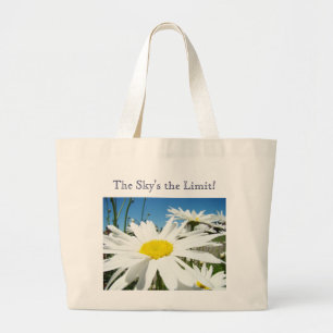 Himmel ist die Grenze! Geschenke Blue Sky Tote Tas Jumbo Stoffbeutel