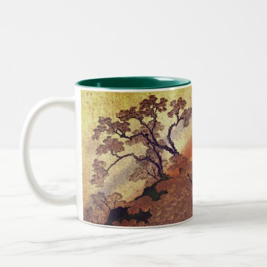 Himmel ist ein Wald Zweifarbige Tasse (Links)