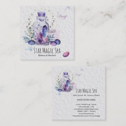 *~* Himmel-Kosmos spielt Quadratische Visitenkarte (Vorne/Hinten)