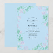 Himmel-Minzblatt-Hochzeit Einladung (Vorne/Hinten)