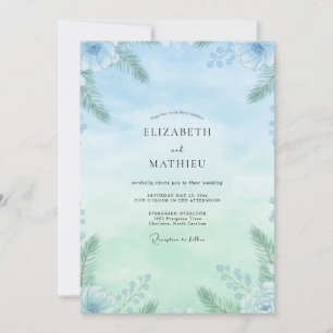 Himmel-Minzlaub-Eukalyptus-Hochzeit Einladung