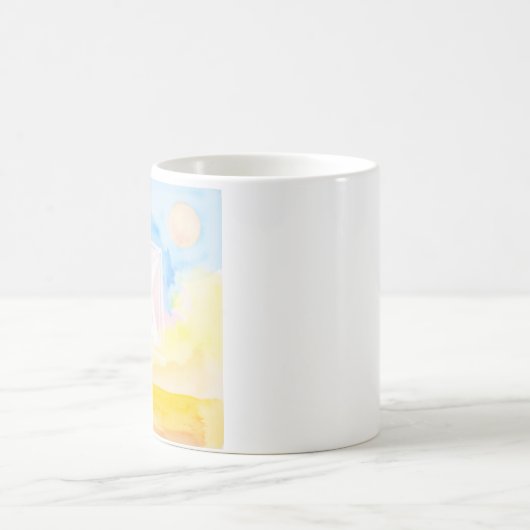 Himmel mit hellen Bereichen und Formen Kaffeetasse (Mittel)