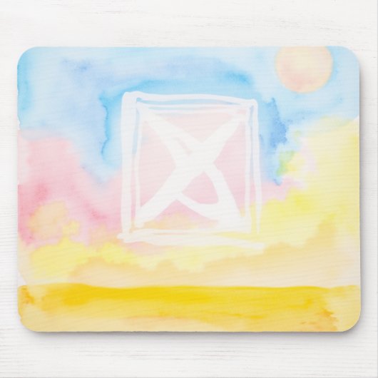Himmel mit hellen Bereichen und Formen Mousepad (Vorne)