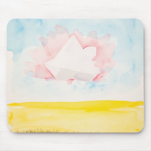 Himmel mit hellen Bereichen und Formen Mousepad (Vorne)