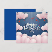 Himmel mit Text Happy Valentinstag Feiertagskarte (Vorne/Hinten)