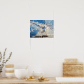 Himmel mit Wolken und Sonnenbänken Bibel Botschaft Poster (Küche)