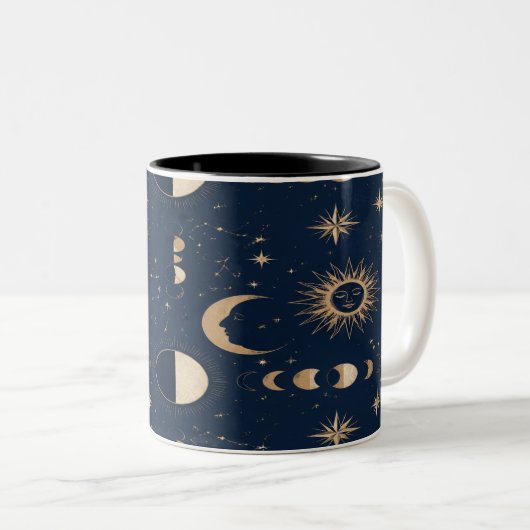 Himmel Mond Sterne Tasse (VorderseiteRechts)