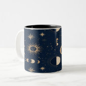 Himmel Mond Sterne Tasse (Vorderseite Links)