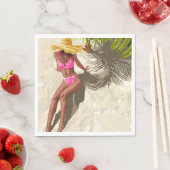 Himmel oben, Sand unten, Ruhe im Poster, Frau Serviette (Beispiel)