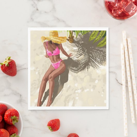 Himmel oben, Sand unten, Ruhe im Poster, Frau Serviette (Beispiel)