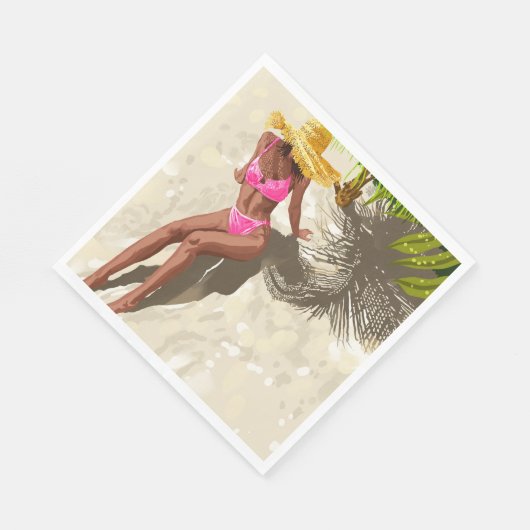 Himmel oben, Sand unten, Ruhe im Poster, Frau Serviette (Ecke)