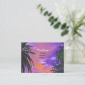 Himmel-Palmen Visitenkarte (Stehend Vorderseite)