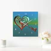 Himmel Quadratische Wanduhr (Zuhause)