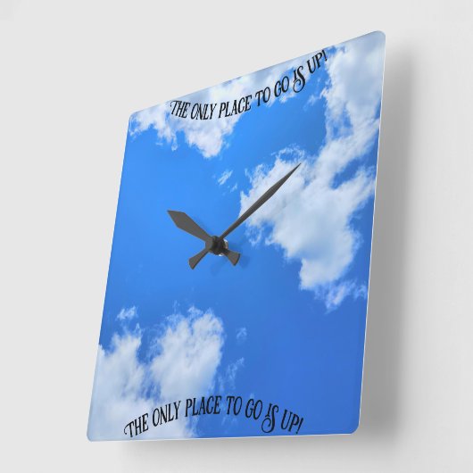 Himmel Quadratische Wanduhr (Winkel)