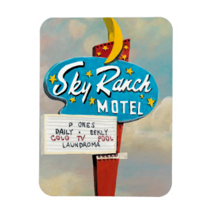 Himmel-Ranch-Motel-Zeichen Magnet