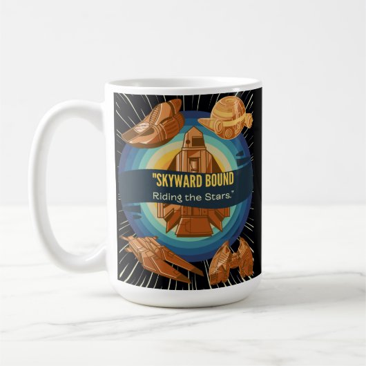 Himmel, REITEN AUF DEM STERNSCHIFF Kaffeetasse (Links)