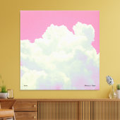Himmel - Rosa Wolken - Stretchierte Leinwand Print (Insitu (Wohnzimmer))