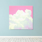 Himmel - Rosa Wolken - Stretchierte Leinwand Print (Insitu (Holzboden))