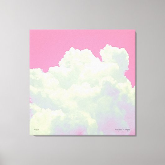 Himmel - Rosa Wolken - Stretchierte Leinwand Print (Vorderseite)