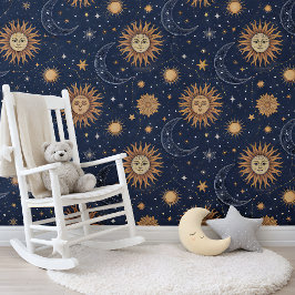 Himmel Sonne Mond Sterne Tapete