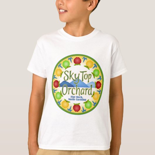 Himmel-Spitzenobstgarten T-Shirt (Vorderseite)