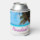 Himmel, Strand, Palmen - Paradies! Dosenkühler (Kanne Rückseite)