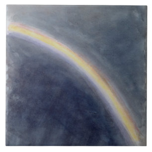 Himmel-Studie mit Regenbogen, 1827 (w/c auf Fliese