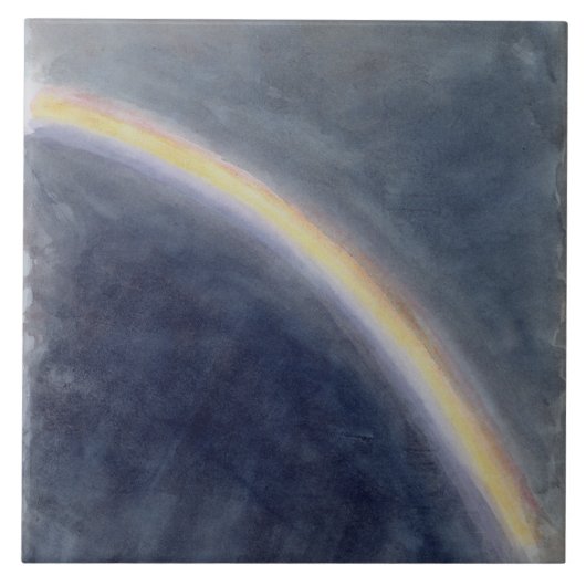Himmel-Studie mit Regenbogen, 1827 (w/c auf Fliese (Vorderseite)