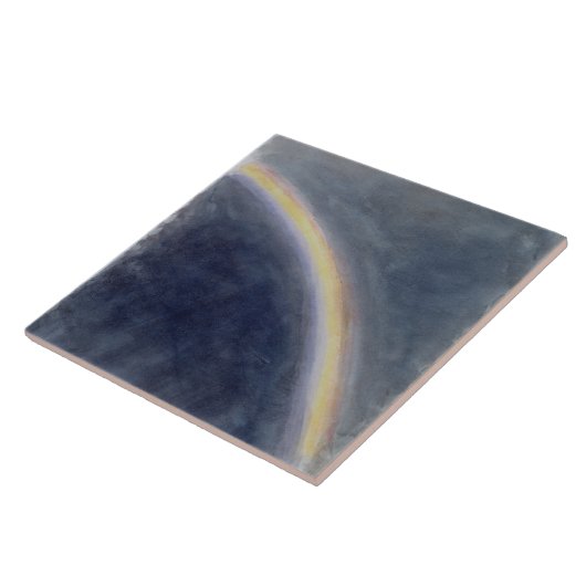 Himmel-Studie mit Regenbogen, 1827 (w/c auf Fliese (Seite)