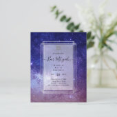 Himmel über BAR MITZVAH Galaxy Blue Gold Elegante (Stehend Vorderseite)