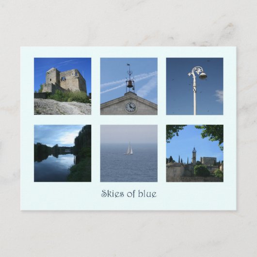 Himmel über Blau Postkarte (Vorderseite)