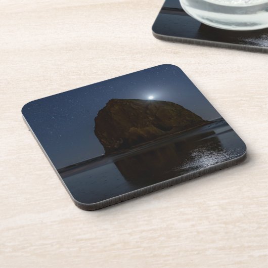 Himmel über dem Haystack Rock | Cannon Beach, Oreg Getränkeuntersetzer (Linke Seite)