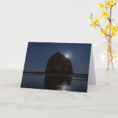 Himmel über dem Haystack Rock | Cannon Beach, Oreg Karte (Gelbe Blume)