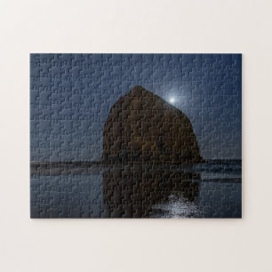 Himmel über dem Haystack Rock Cannon Beach, Oreg Puzzle