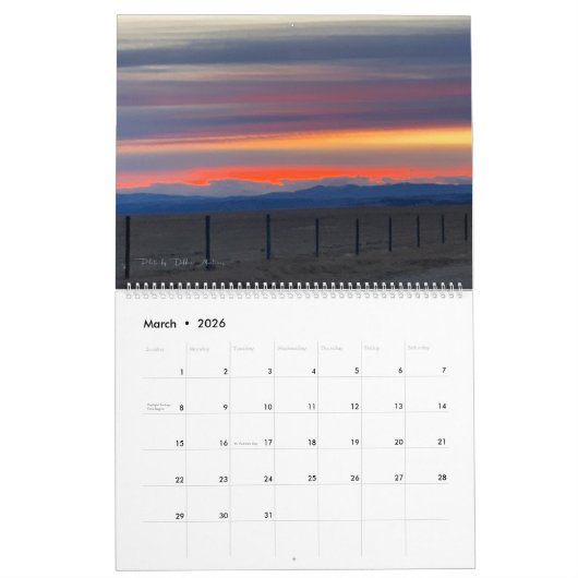 Himmel über den Erdkalender Kalender (Mär 2026)