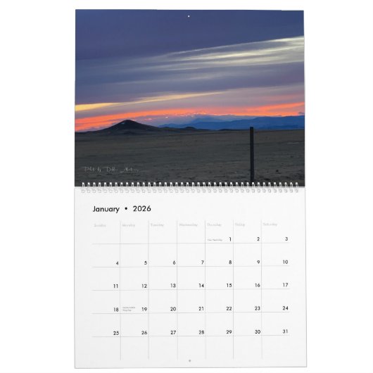 Himmel über den Erdkalender Kalender (Jan 2026)