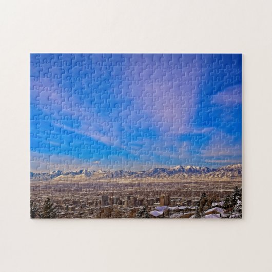 Himmel über Salt Lake City, Utah - 11x14 - 252 pc Puzzle (Horizontal)