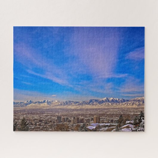Himmel über Salt Lake City, Utah - 16x20 - 520 pc Puzzle (Horizontal)