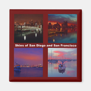 Himmel über San Diego und San Francisco Magnet