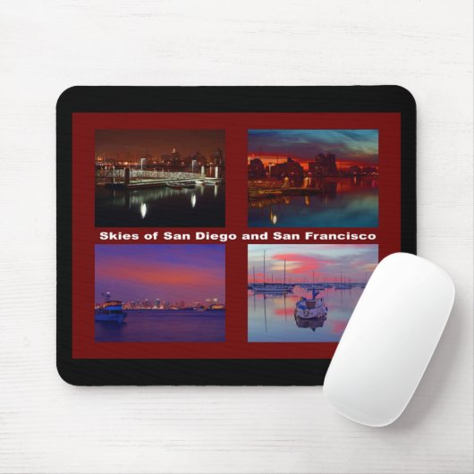 Himmel über San Diego und San Francisco Mousepad (Mit Mouse)