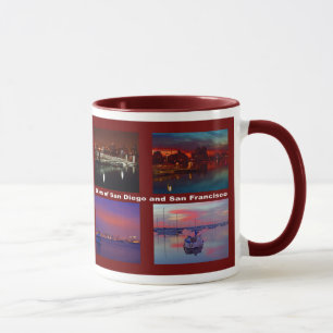 Himmel über San Diego und San Francisco Tasse