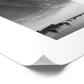 Himmel über Wasser Schwarz-Weiß-Fotografie Poster (Ecke)