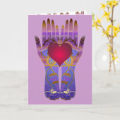 Himmel übergibt Gruß-Karte Karte (Gelbe Blume)