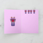 Himmel übergibt leere Karte (Innenseite)