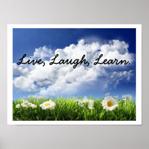 Himmel und Blume, leben, lachen, lernen. Poster