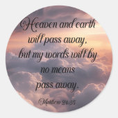 Himmel und Erde Christliche Schrift Runder Aufkleber (Vorderseite)