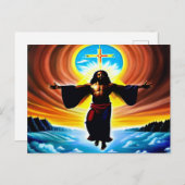Himmel und Erde Christliche Schwarze Kunst Postkar Postkarte (Vorne/Hinten)