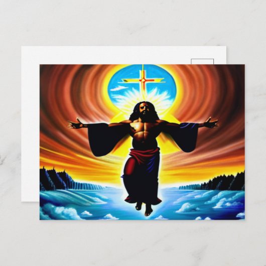 Himmel und Erde Christliche Schwarze Kunst Postkar Postkarte (Vorne/Hinten)